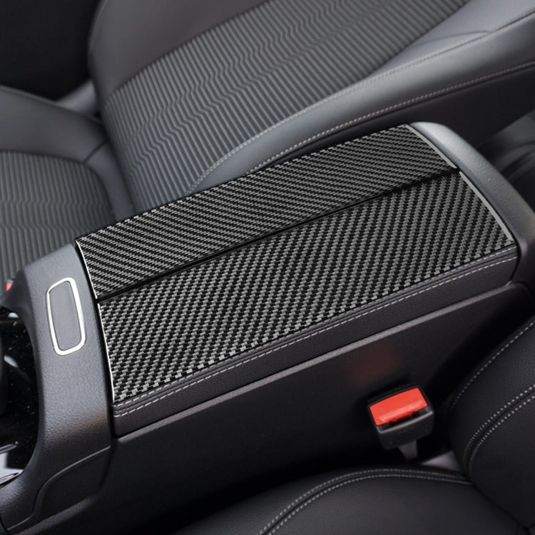 2 PCS / Set Carbon Fiber Car Armrest Box Panel Decorative Sticker for Mercedes-Benz B-Class 2019 / GLB 2020,Left and Right Drive Universal, Armrest Box Panel