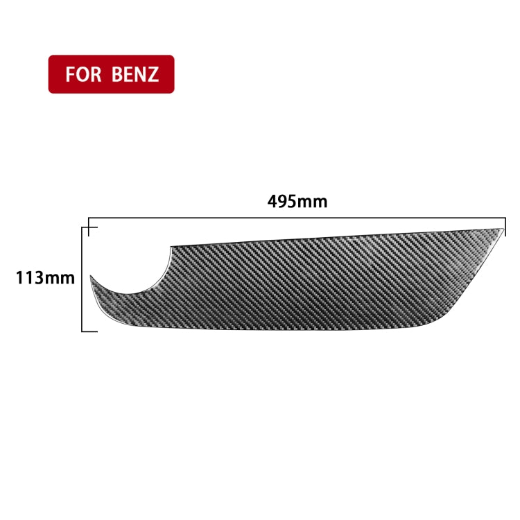 Carbon Fiber Car Co-pilot Control Panel Decorative Sticker for Mercedes-Benz B-Class 2019 / GLB 2020,Right Drive, Co-pilot Control Panel,Right Drive