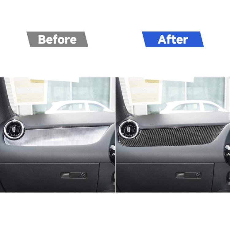 Carbon Fiber Car Co-pilot Control Panel Decorative Sticker for Mercedes-Benz B-Class 2019 / GLB 2020,Right Drive, Co-pilot Control Panel,Right Drive
