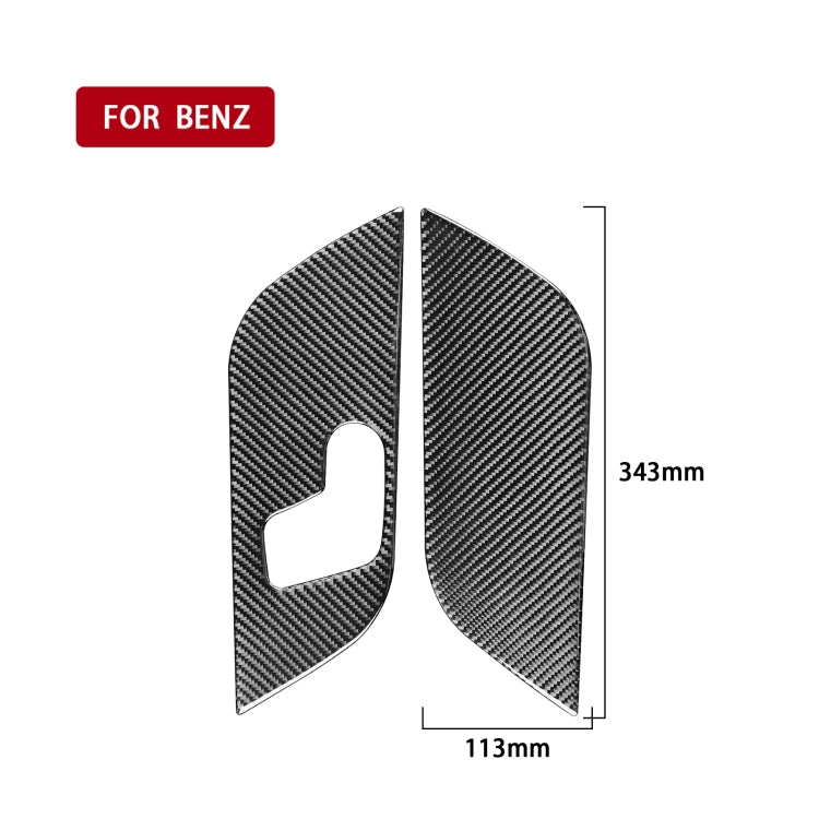 6 PCS / Set Carbon Fiber Car B Front Door Panel Decorative Sticker for Mercedes-Benz B-Class 2019,Left Drive, B Front Door Panel,Left Drive
