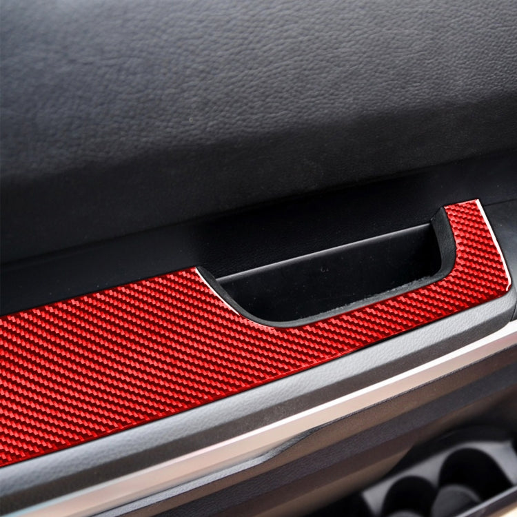 4 PCS / Set Carbon Fiber Car Door Armrest Panel Decorative Sticker for Toyota Tundra 2014-2018,Left and Right Drive Universal, Door Armrest Panel