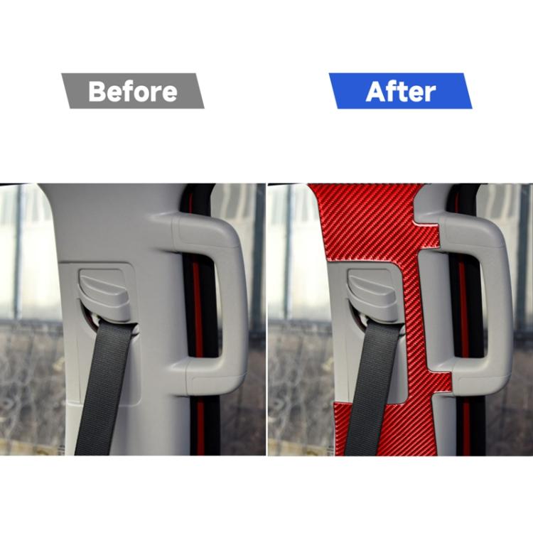 2 PCS / Set Carbon Fiber Car Seat Belt Panel Decorative Sticker for Toyota Tundra 2014-2018,Left and Right Drive Universal, Seat Belt Panel