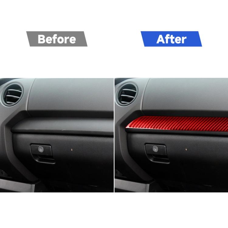 3 PCS / Set Carbon Fiber Car Center Console Strip Decorative Sticker for Toyota Tundra 2014-2018,Left Drive, Center Console Strip,Left Drive