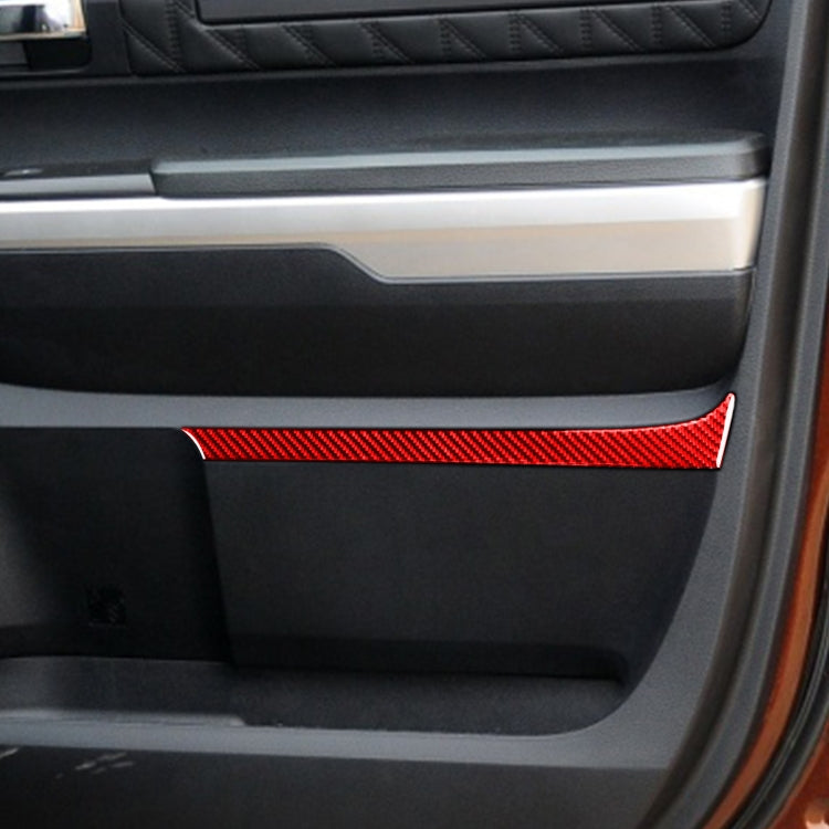 4 PCS / Set Carbon Fiber Car Door Panel Decorative Sticker for Toyota Tundra 2014-2018,Left and Right Drive Universal, Door Panel