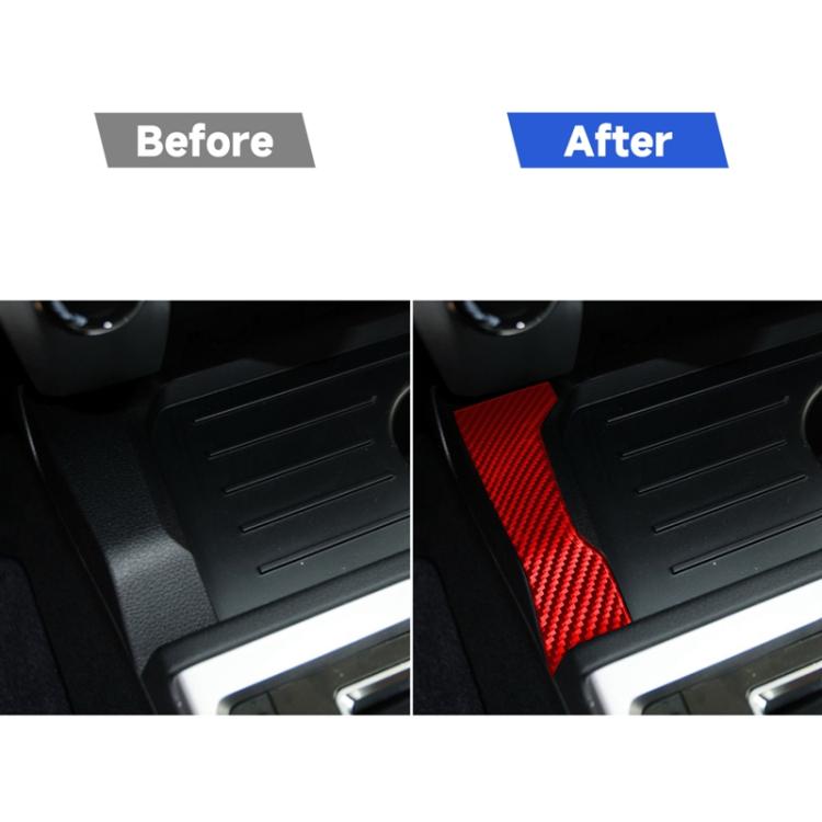 2 PCS / Set Carbon Fiber Car Central Control Gear Trim Decorative Sticker for Toyota Tundra 2014-2018,Left and Right Drive Universal, Central Control Gear Trim