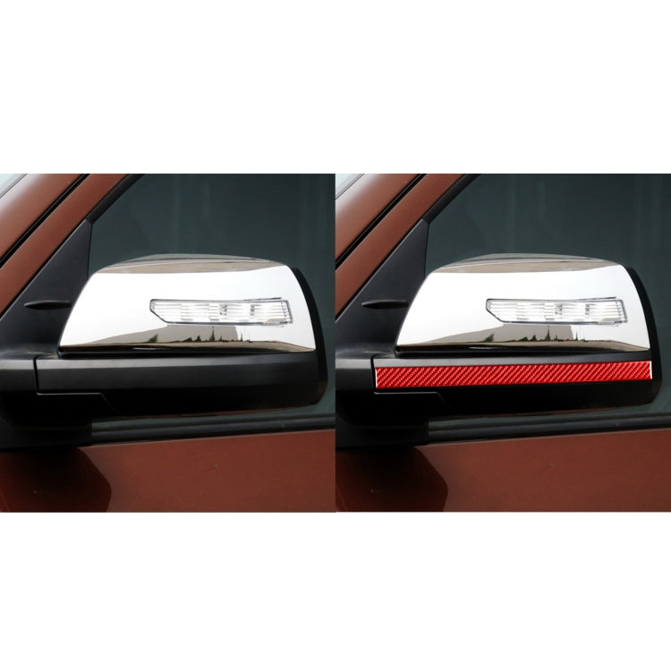 2 PCS / Set Carbon Fiber Car Rearview Mirror Anti Chafing Strip Decorative Sticker for Toyota Tundra 2014-2018,Left and Right Drive Universal, Rearview Mirror Anti Chafing Strip