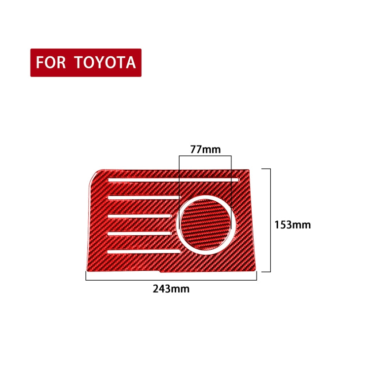 2 PCS / Set Carbon Fiber Car Central Control Storage Box Slot Mat Decorative Sticker for Toyota Tundra 2014-2018,Left and Right Drive Universal, Central Control Storage Box Slot Mat