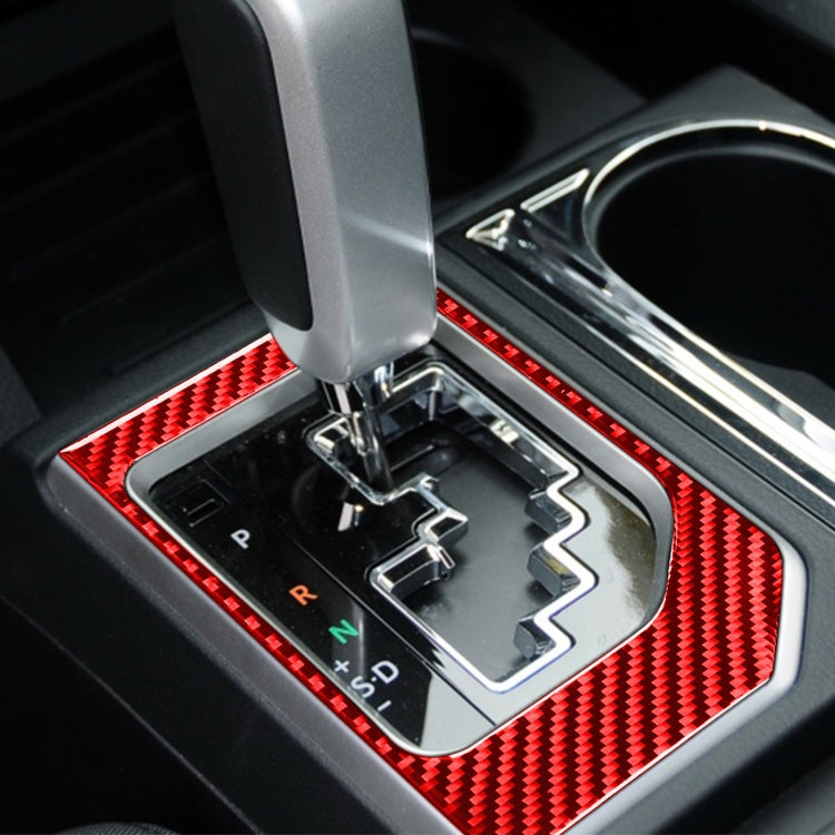 Carbon Fiber Car Gear Panel Decorative Sticker for Toyota Tundra 2014-2018,Left and Right Drive Universal, Gear Panel