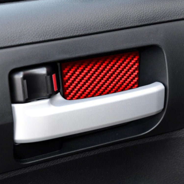 4 PCS / Set Carbon Fiber Car Inner Door Bowl Decorative Sticker for Toyota Tundra 2014-2018,Left and Right Drive Universal, Inner Door Bowl