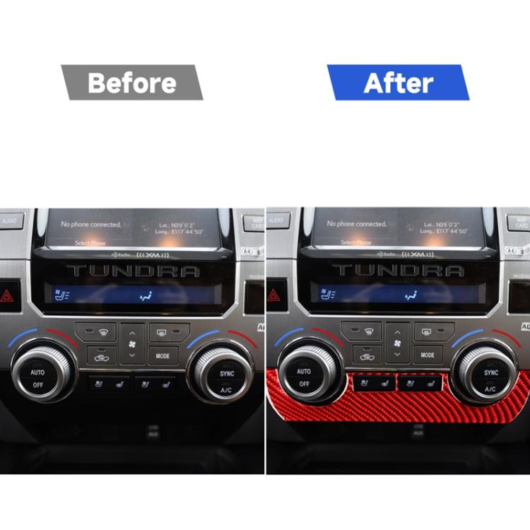 Carbon Fiber Car Central Control Air Conditioner Switch Panel Decorative Sticker for Toyota Tundra 2014-2018,Left and Right Drive Universal, Central Control Air Conditioner Switch Panel