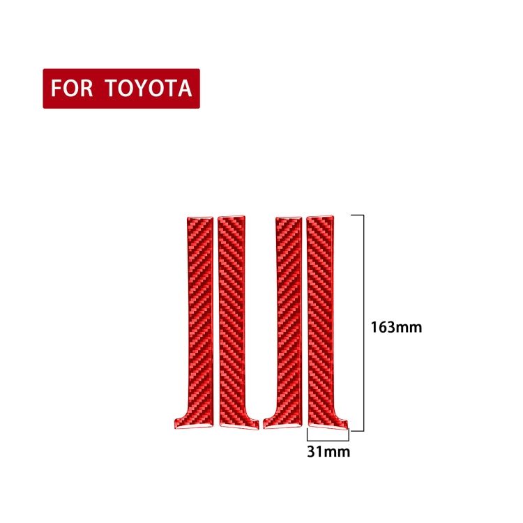 4 PCS / Set Carbon Fiber Car Inner Handle Decorative Sticker for Toyota Tundra 2014-2018,Left and Right Drive Universal, Inner Handle