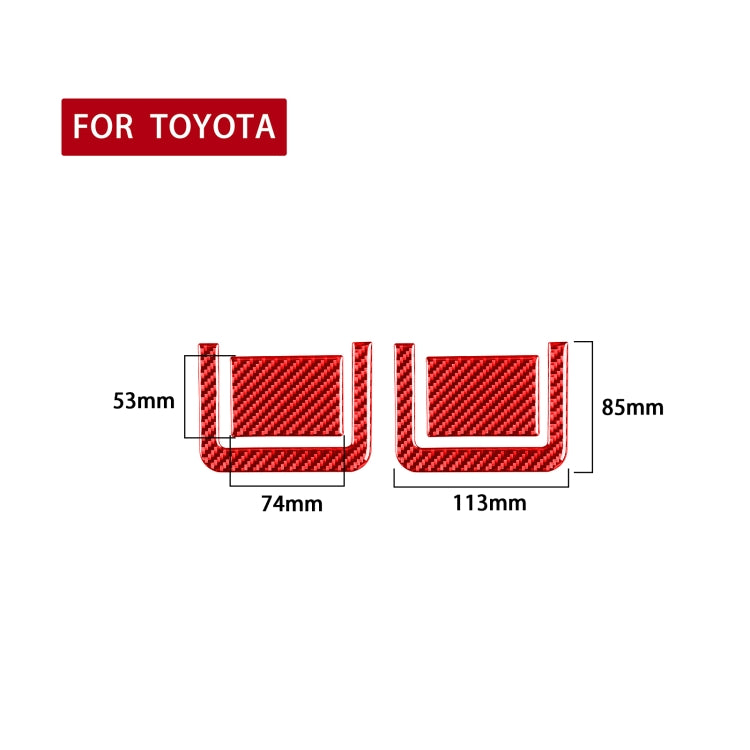 4 PCS / Set Carbon Fiber Car Rear Seat Adjustment Panel Decorative Sticker for Toyota Tundra 2014-2018,Left and Right Drive Universal, Rear Seat Adjustment Panel