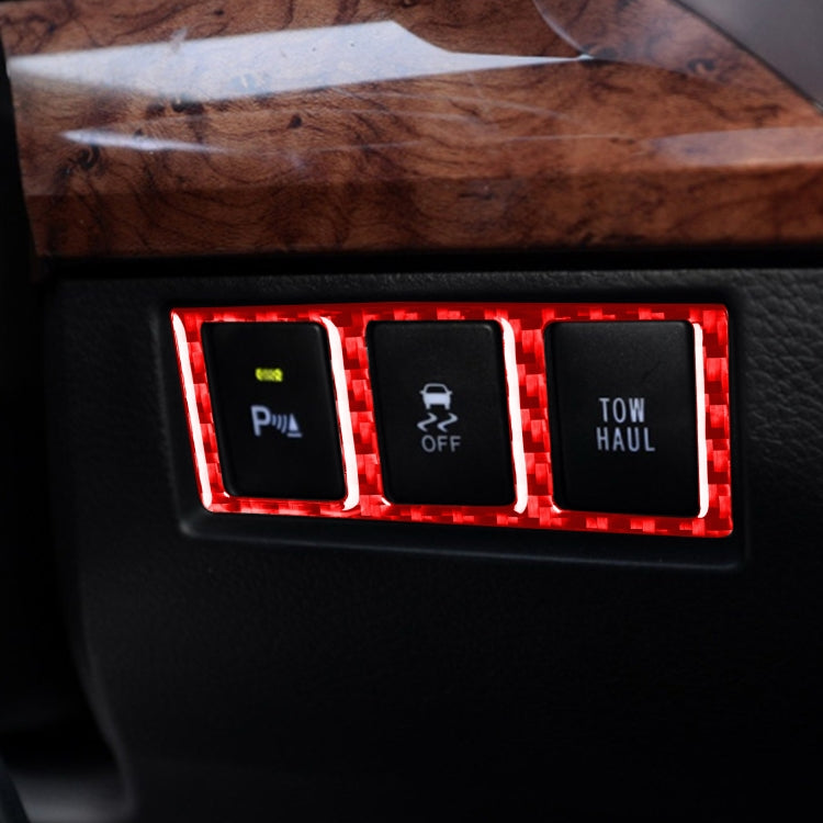 Carbon Fiber Car Mode Switch Decorative Sticker for Toyota Tundra 2014-2018,Left and Right Drive Universal, Mode Switch