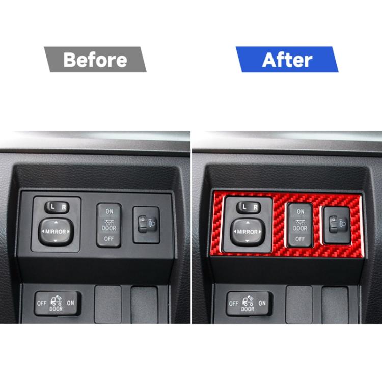 Carbon Fiber Car Headlight Height Adjustment Switch Decorative Sticker for Toyota Tundra 2014-2018,Left and Right Drive Universal, Headlight Height Adjustment Switch