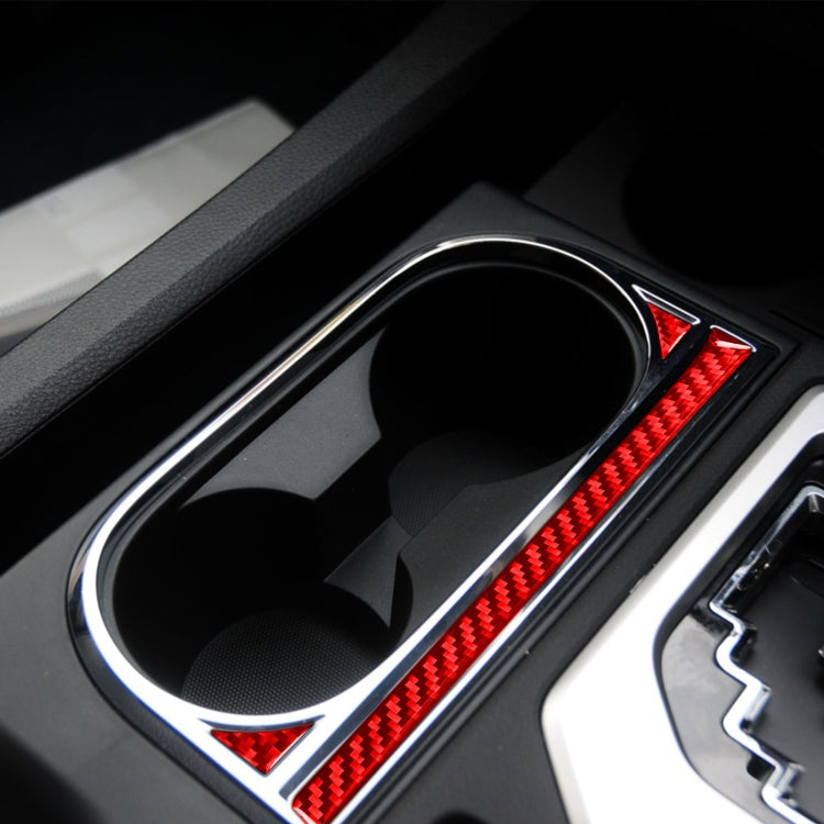 3 PCS / Set Carbon Fiber Car Central Control Cup Holder Decorative Sticker for Toyota Tundra 2014-2018,Right Drive, Central Control Cup Holder,Right Drive