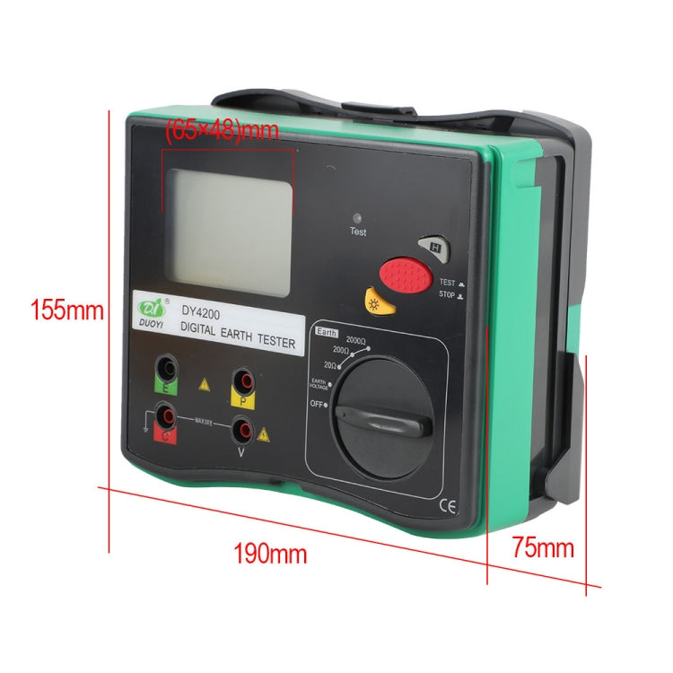DUOYI DY4200 Car Higher Accuracy Digital Ground Resistance Tester, DY4200