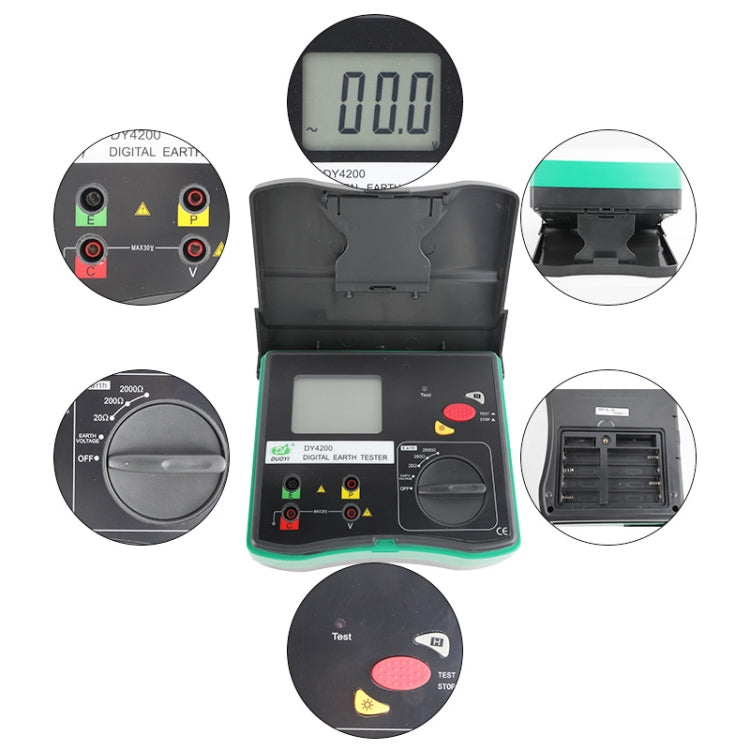 DUOYI DY4200 Car Higher Accuracy Digital Ground Resistance Tester, DY4200