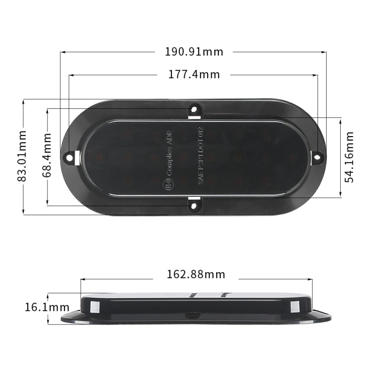 MK-012 20LEDs Dynamic Car Tail Light Signal Lamp Indicator Strobe Flashing Warning Light 12-24V, MK-012