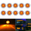 10 PCS MK-118 3/4 inch Metal Frame Car / Truck 3LEDs Side Marker Indicator Lights Bulb Lamp, MK-118 (Yellow Light), MK-118(Blue Light), MK-118(Green Light), MK-118(Red Light), MK-118(White Light)