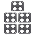 5 PCS 4-Hole Car Modified USB Charging Voltmeter Cigarette Lighter Panel, 4-Hole