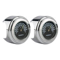 2 PCS Motorcycle 22-25mm Handlebar Thermometer, Thermometer (Black), Thermometer (White)