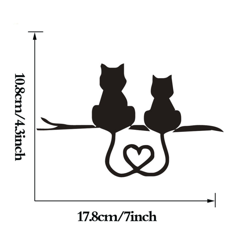 20 PCS Car Body Bumper Cat Vinyl Decal Window Sticker, Size: 17.8x10.8cm, Dual Cats