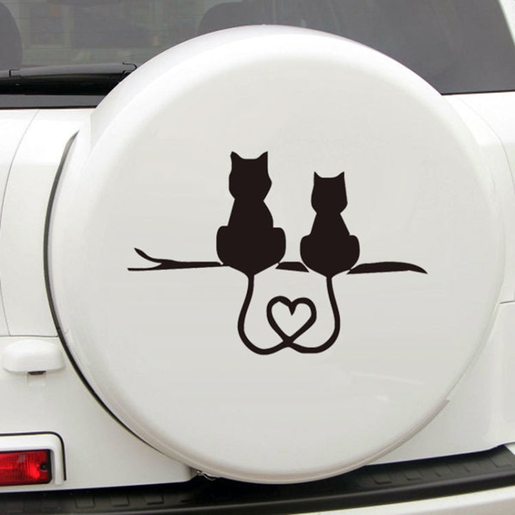 20 PCS Car Body Bumper Cat Vinyl Decal Window Sticker, Size: 17.8x10.8cm, Dual Cats