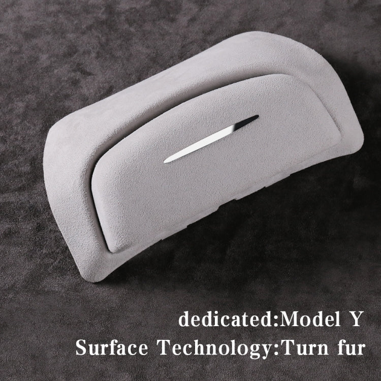 Car Suede Wrap Version Sunglasses Storage Box for Tesla Model Y 2019-2023, Suede Wrap Version for Tesla Model Y