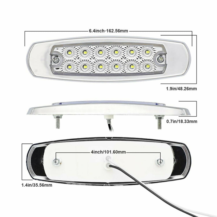 4 PCS MK-338 DC12-24V Truck 12LEDs Side Clearance Maker Light