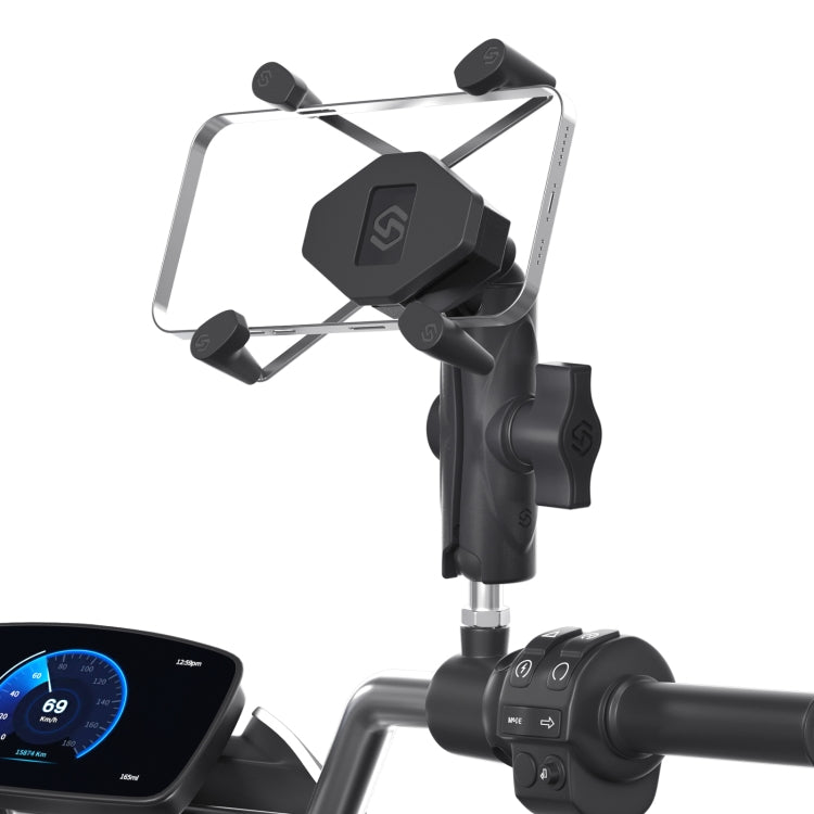 ZH-1558D1 Motorcycle M10 Ball Joint X-shape Aluminum Alloy Phone Holder, ZH-1558D1