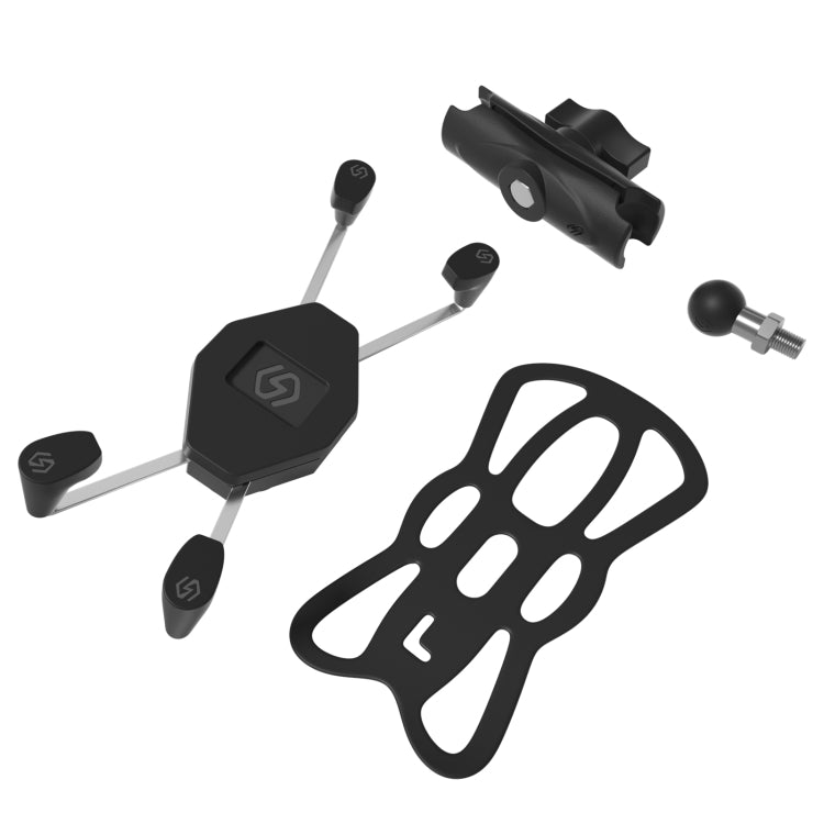 ZH-1558D1 Motorcycle M10 Ball Joint X-shape Aluminum Alloy Phone Holder, ZH-1558D1