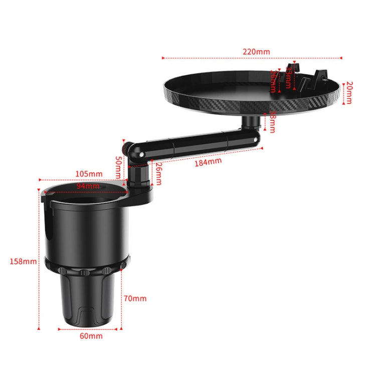Car 360 Degree Rotation Water Cup Holder Multi-functional Dining Table, Multi-functional Dining Table