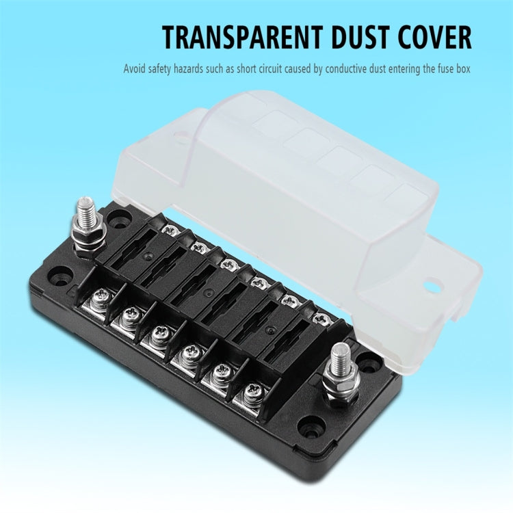 CS-978A1 FB1901 1 In 6 Out Independent Positive Negative Fuse Box without Fuse Piece for Auto Car Truck Boat, CS-978A1