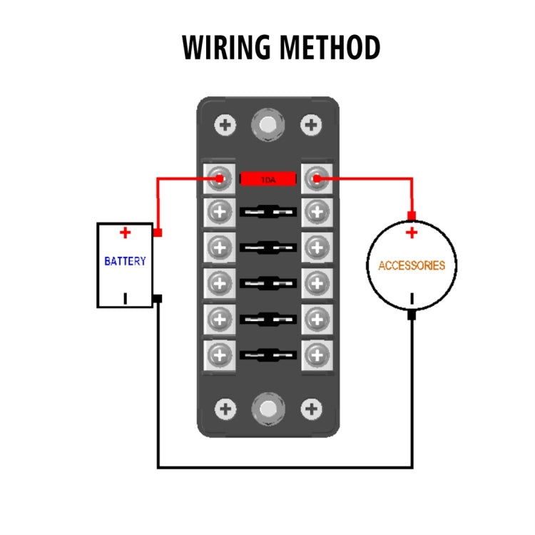 CS-979A1 FB1903 1 In 1 Out 6 Ways No Distinction Positive Negative Fuse Box without Fuse for Auto Car Truck Boat, CS-979A1