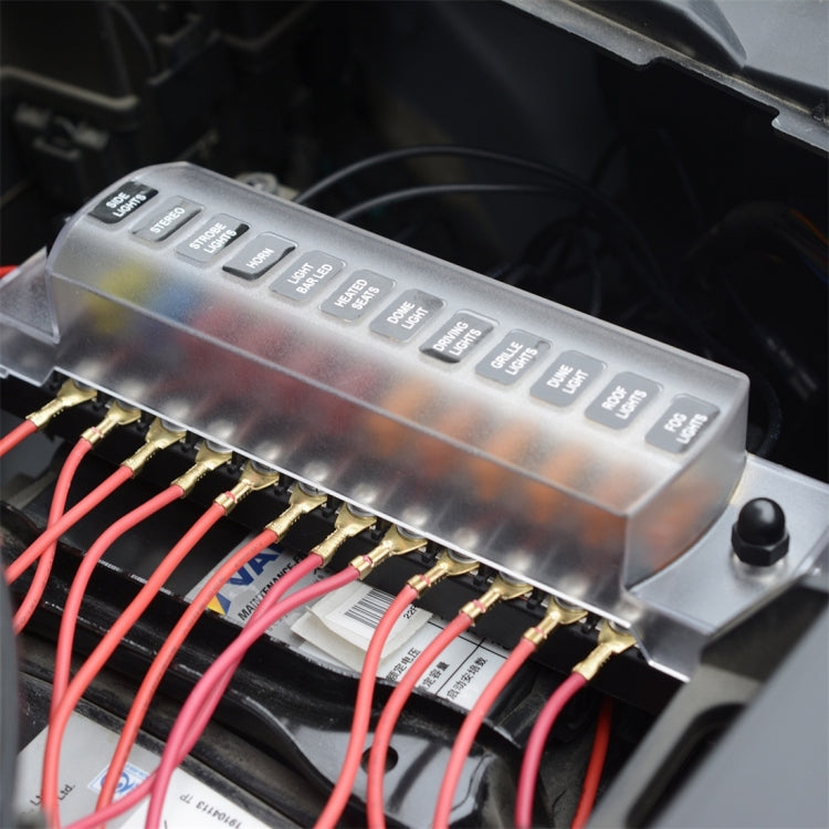 ZH-978A2 FB1902 1 In 12 Out 12 Ways Independent Positive Negative Fuse Box with 24 Fuses for Auto Car Truck Boat, ZH-978A2