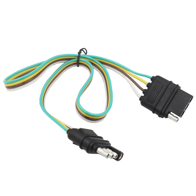 4 Pin Trailer Light Wire Harness Extension 18 Gauge 4-Way Flat Wiring Connector, CP-0618