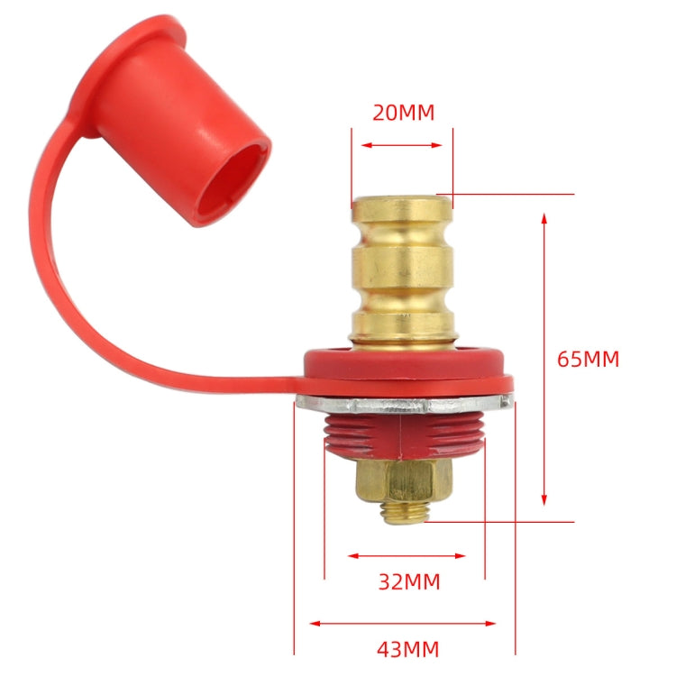 1 Pair Car 20mm Stud Battery Charger Binding Post, 20mm