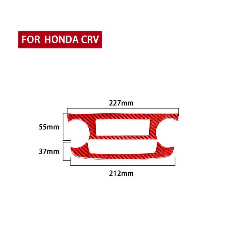 2 PCS Set for Honda CRV 2007-2011 Carbon Fiber Car Central Control CD Volume Switch Frame Decorative Sticker,Left and Right Drive Universal, Car Central Control CD Volume Switch Frame