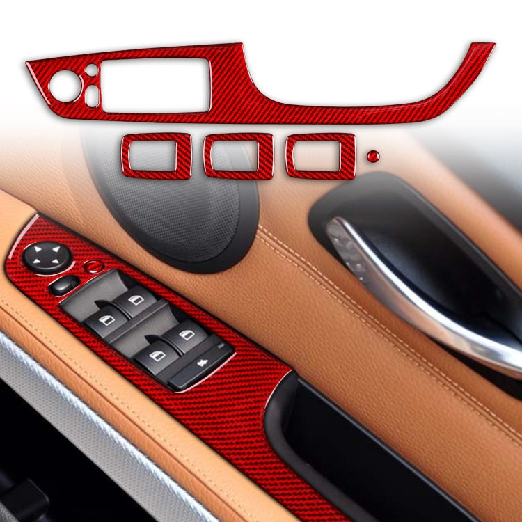 5 PCS Set for BMW 3 Series E90 Carbon Fiber Car Right Driving Lifting Panel Decorative Sticker with Folding, Diameter: 37.8cm, Right Driving Lifting Panel