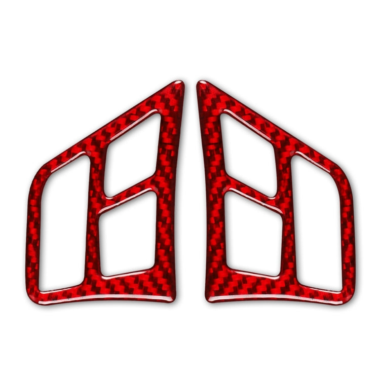 2 PCS Set for BMW 3 Series E90 Carbon Fiber Car Steering Wheel Button Frame Decorative Sticker,Left and Right Drive Universal, Steering Wheel Button Frame