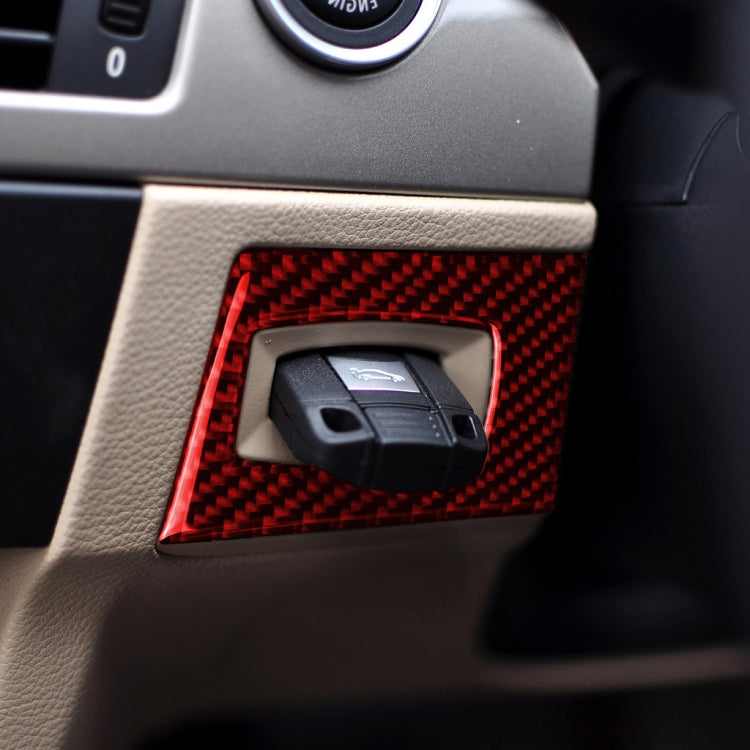 For BMW 3 Series E90 Carbon Fiber Car Ignition Switch Key Hole Decoration Sticker, Right Drive, Car Ignition Switch Key Hole,Right Drive