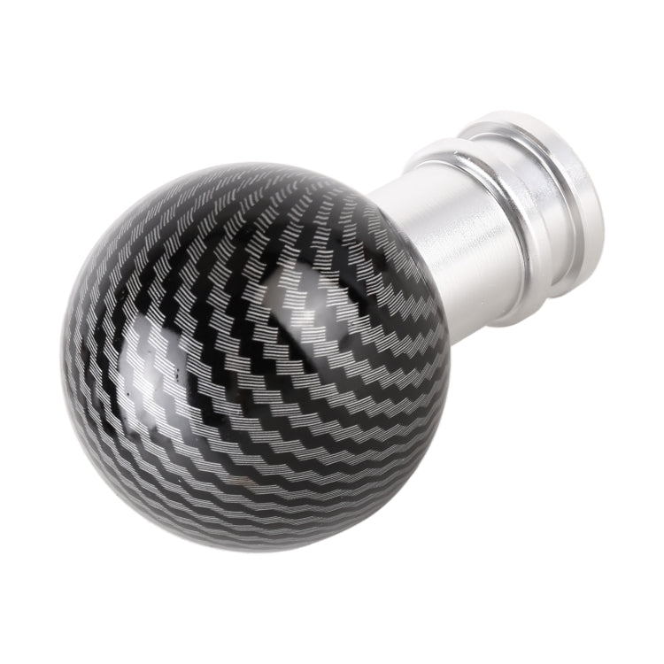 Universal Car Carbon Fiber Texture Metal Gear Shift Knob, Silver Black, Black, Red