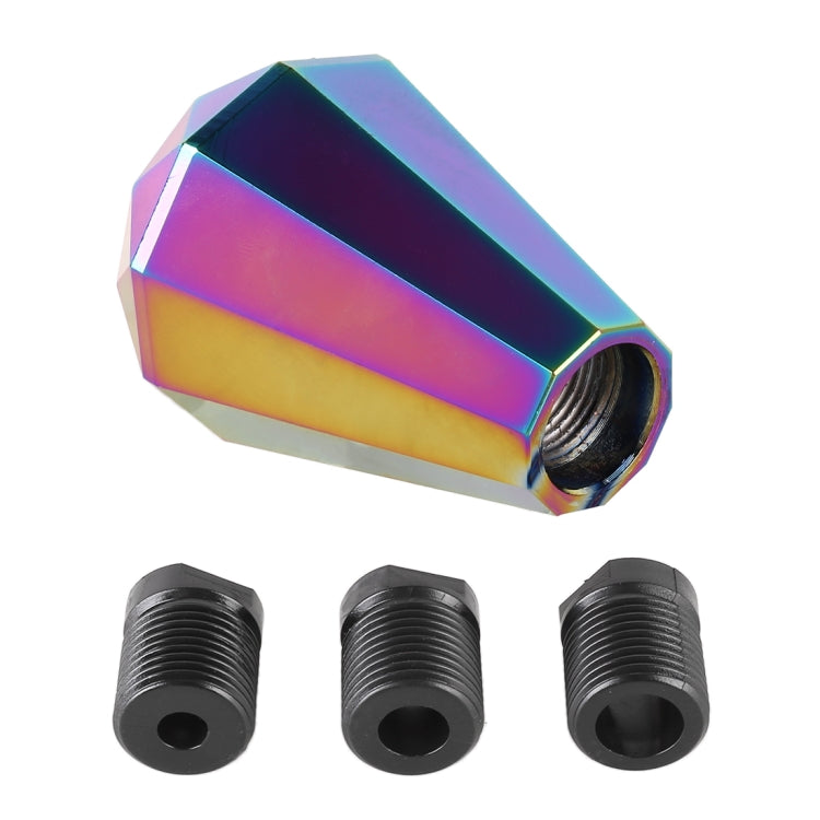 Universal Car Colorful Diamond Shape Metal Gear Shift Knob, Colorful