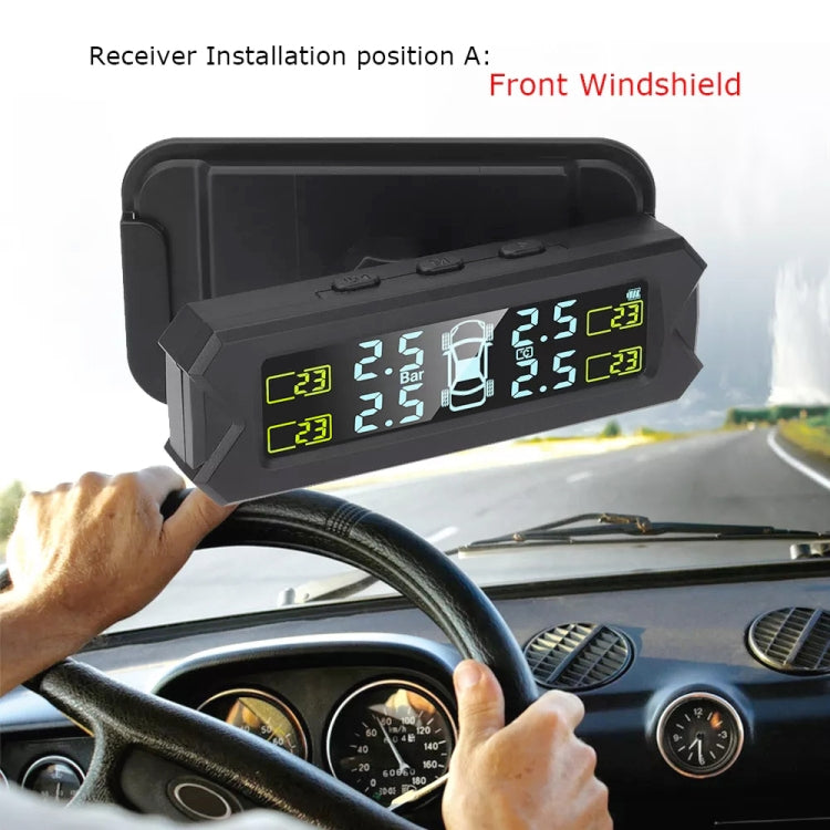 Car High Precision Solar Charging Tire Pressure Monitoring System TPMS, External Voice Sensor, External Voice Sensor