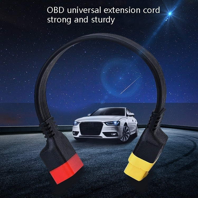 SF62 60cm Car Detector OBD Extension Line Car Computer Conversion Plug Male to Female Adapter Cable, 60cm