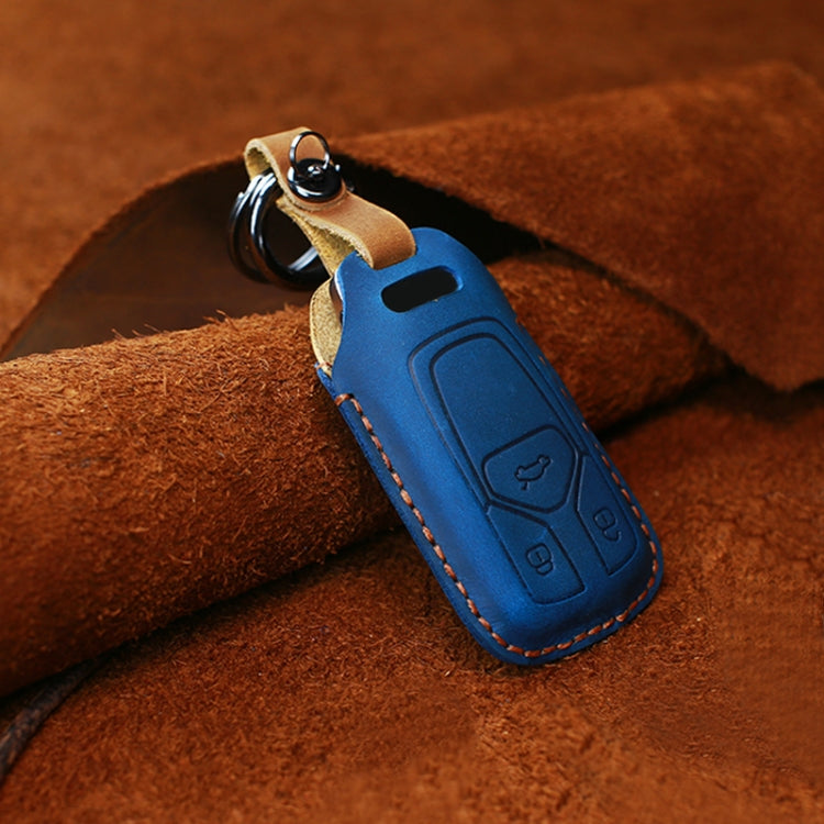 For Audi Series Car Cowhide Leather Key Protective Cover Key Case, A Version 2016-2017, For Audi, A Version