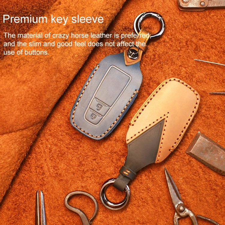 For Toyota Car Cowhide Leather Key Protective Cover Key Case, Two Keys Version, For Toyota,Two Keys Version, For Toyota, Two Keys Version