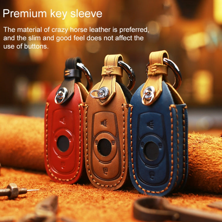 For Buick Car Cowhide Leather Key Protective Cover Key Case, Four Keys Version, For Buick, Four Keys Version