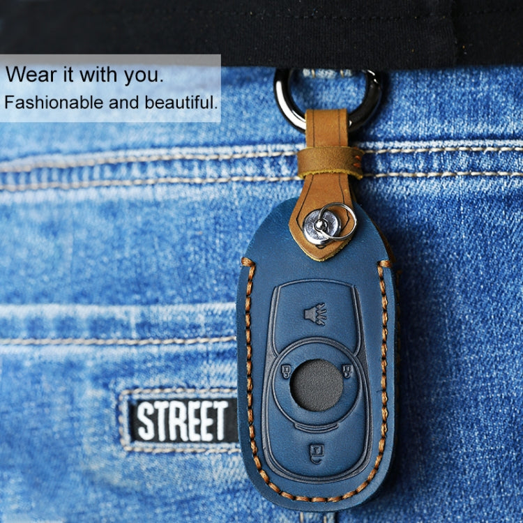 For Buick Car Cowhide Leather Key Protective Cover Key Case, Four Keys Version, For Buick, Four Keys Version