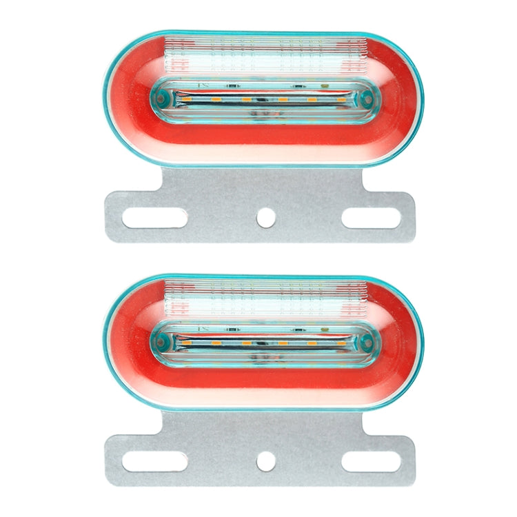 2 PCS 12V 12LED Car Oval Side Lamp, 12V (White Light), 12V (Red Light), 12V (Yellow Light)